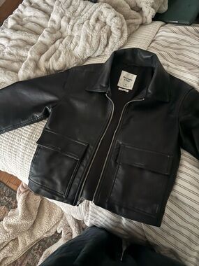 Abercrombie & Fitch Women’s Vegan Leather Zip Jacket